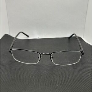 Chaps Eyeglass Frames Only Mens 52-18-140 Black Semi-Rimless Rectangular CP 2033